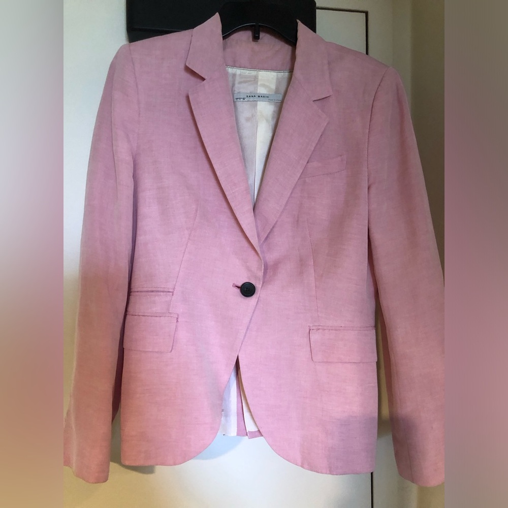 Light pink linen Zara Blazer, large but more medium